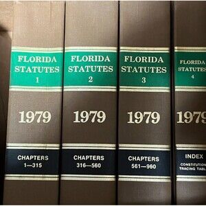 Official Florida Statutes 1971 Published by State of Florida (Part 1 To 4)